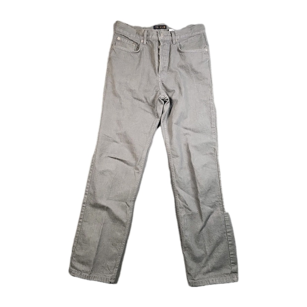 J.Crew Men's Jeans 32x32 Grey Light Wash Denim Button-Fly‎ USA Straight 90s Vtg